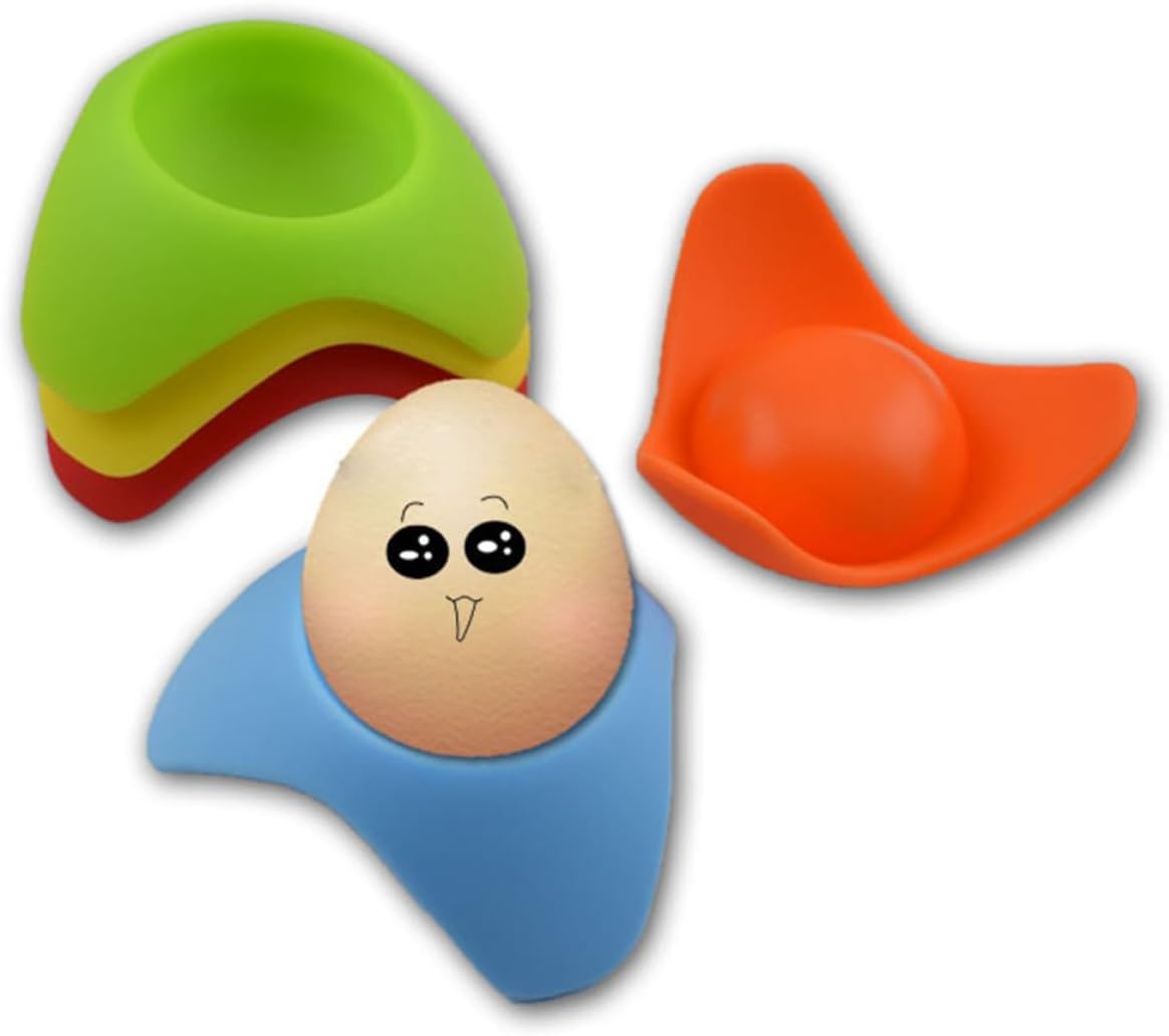 6pcs Silicone Egg Cups Holder for Boiled Eggs Mini Size