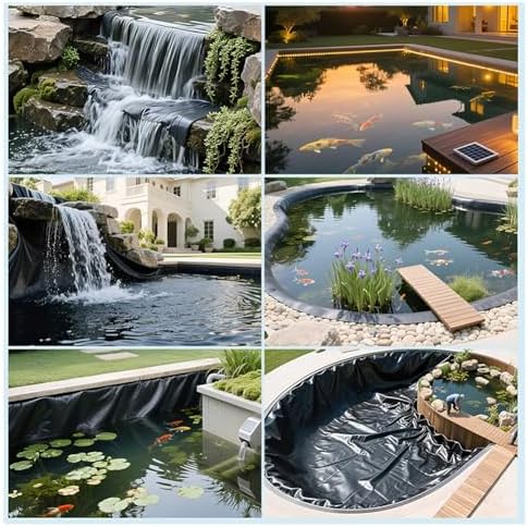 HDPE Fish Pond Liner 2x7m - Puncture Resistant, Easy to Cut, Ideal for Koi Ponds, Water Gardens, Aquaculture, Natural Looking Ponds, Durable & Long-Lasting