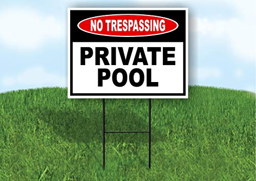 No Trespassing Private Pool Sign