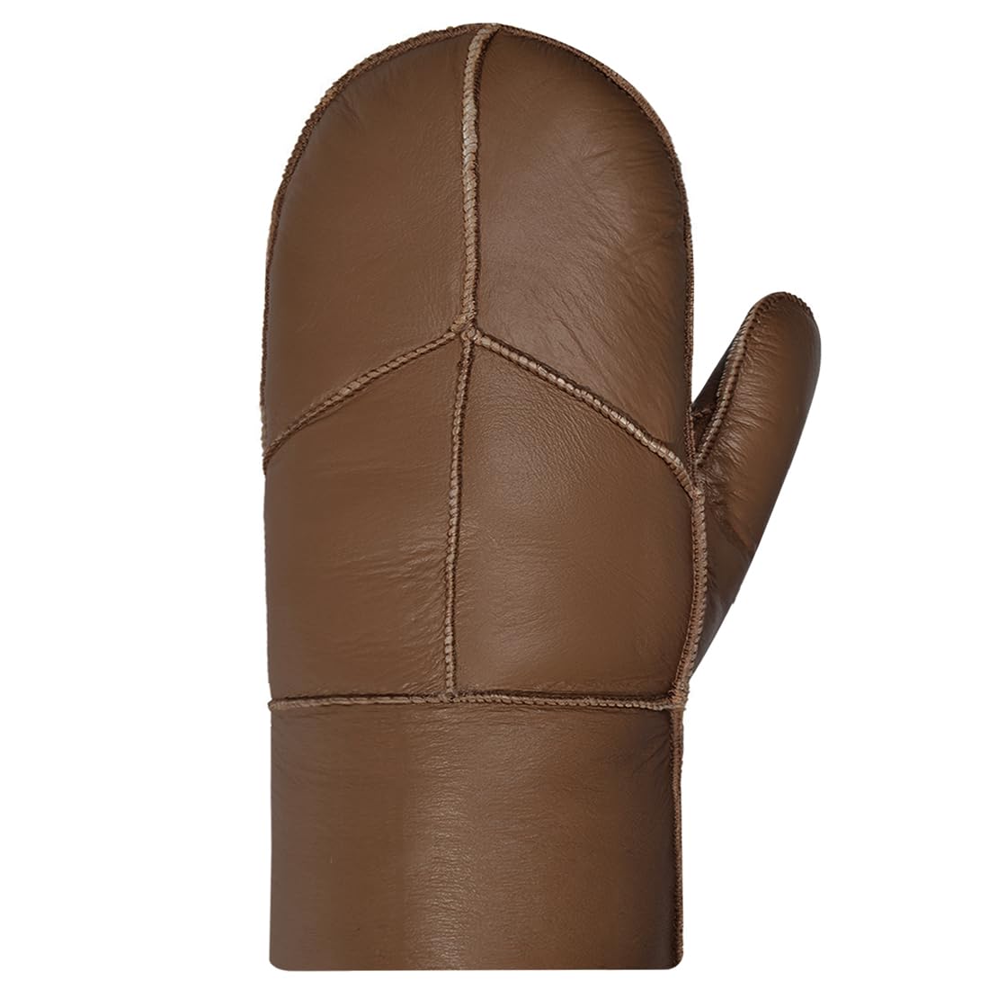 Harssidanzar Uomini Mitten Inverno,Pelle di Pecora Shearling Pelliccia Foderata Caldo Guanti In Vera Pelle Guanti Guanti KM054EU