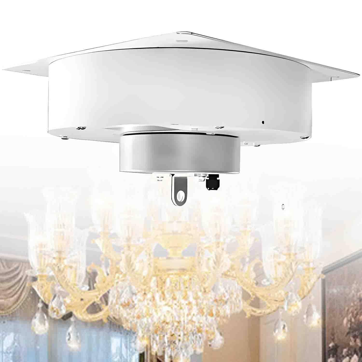 GLBMXDD Crystal Chandelier Lift, 40-180KG Load Options, Remote Control, 5-6M Lifting Height, 110V-240V, Safe & Efficient Lighting Maintenance Solution,for Villas, Shopping Malls 40kg(88lbs)