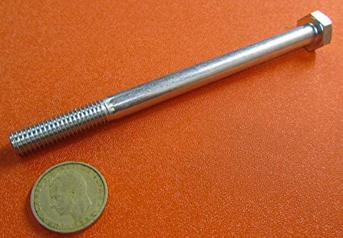 8.8 Zinc Steel Bolts PT M10 x 1.5 mm x 140 mm Long 5 pcs