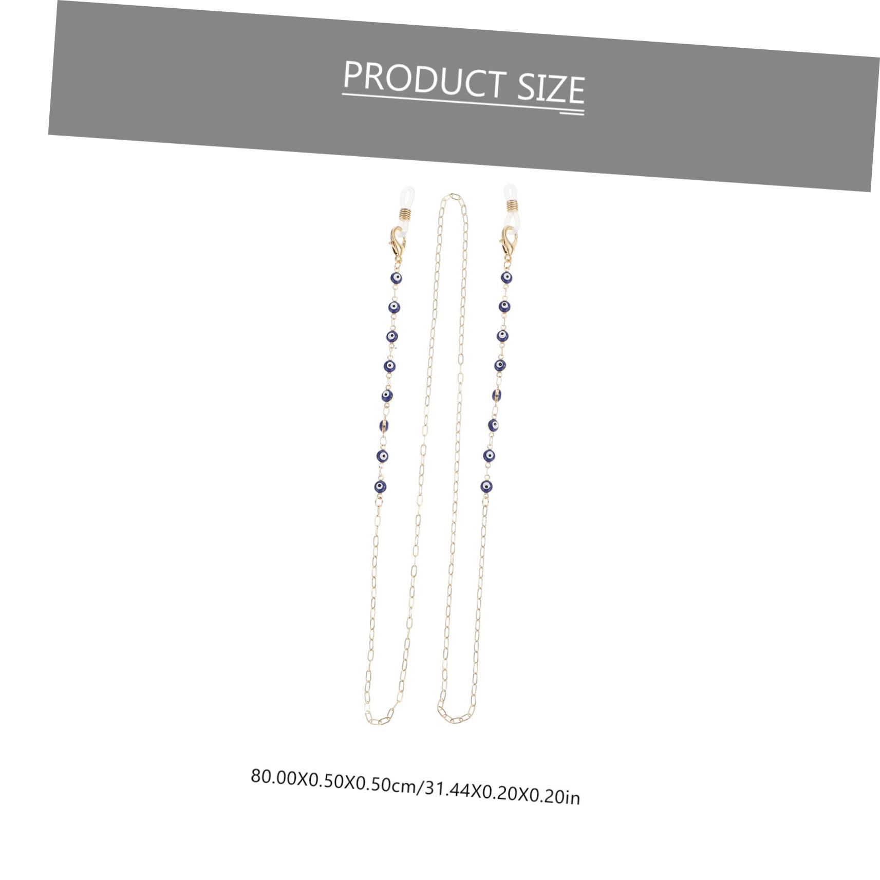 OSALADI Earphone -lost Chain Beads Necklace Sunglasses Chain Earphone Eyeglasses Strap Reading Glasses Chain Glasses Chain Evil Eye Adjustable Eyeglasses Copper