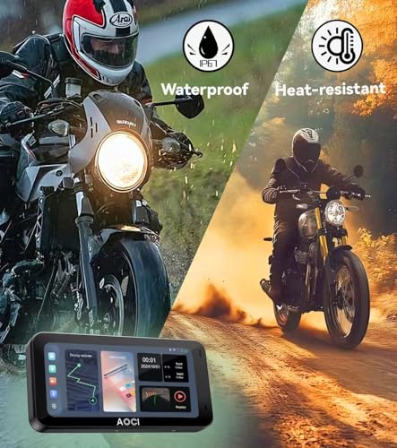 C6 PRO Motorcycle Dash Cam Front and Rear, Motorcycle CarPlay, 1080P Dual Dash Motorbike Camera for Apple CarPlay and Android Auto, GPS & Emergency Lock, 140° Wide Angle, IP67 Waterproof - Image 7