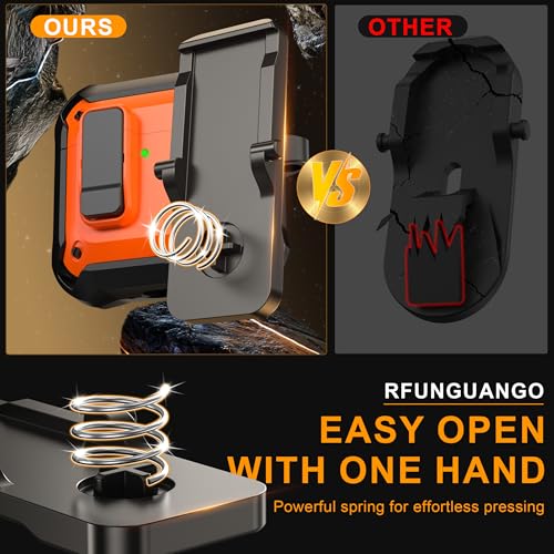 Image of RFUNGUANGO for AirPods 5 /4 Case (2026 /2024) with Lock, Orange