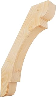 Ekena Millwork BRC04X18X26OLY00RDF 4″W x 18″D x 26″H Olympic Rough Sawn Knee Brace, Douglas Fir