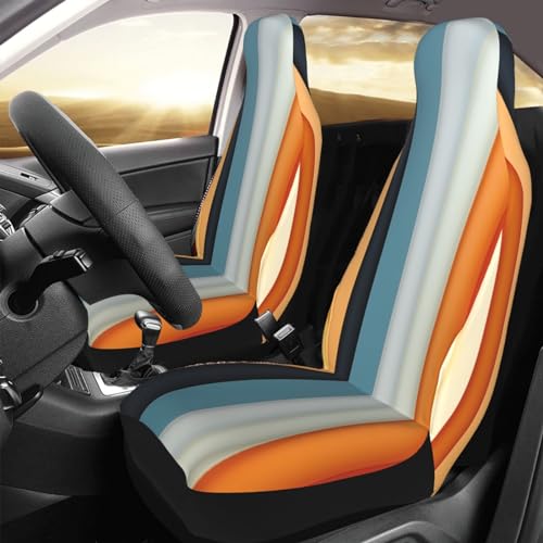 Housse de siège universelle lavable en tissu rayé élastique pour rafraîchir l'habitacle auto
