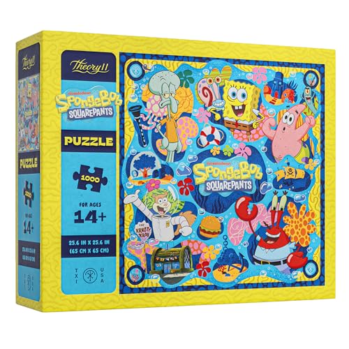theory11 Rompecabezas de Bob Esponja, 1000 piezas, producto oficial y coleccionables, ajuste preciso y calidad premium, a partir de 14 años