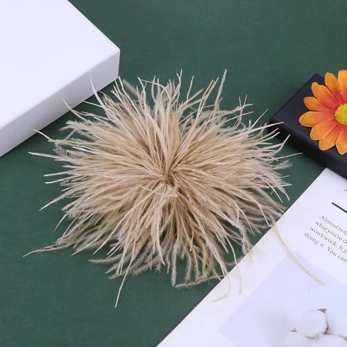 Image of CSIYANJRY99 Dainty Feather & Rose Flower Large Brooch Lapel Pins Delicate Elegant Handmade Flower Brooches Pin Classic for Wedding Party Dance Banquet for Women Dress Suit Ceremony Clothes Accessories Jewelry Valentine's Day Gifts
