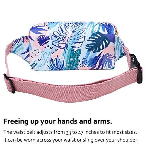 Image of Hotstyle 521S Fashion Waist Bag Cute Fanny Pack 20X6X11 cm Pink Tropical