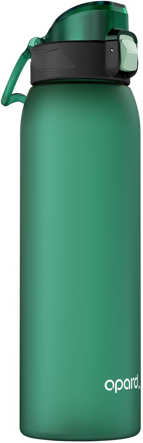 Opard 32oz Plastic Water Bottle Dishwasher Safe, Leakproof Flip-Top Lid, BPA Free Tritan, Wide Mouth Reusable Sports Water Bottle for Gym Hiking Commuting Outdoor Travel and School