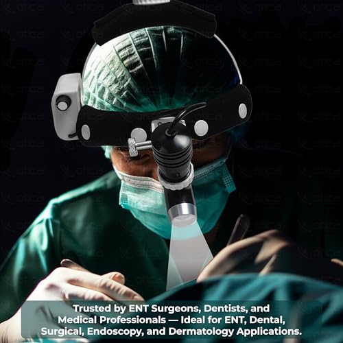 Image of OTICA 10 Watt ENT Surgical LED Headlight for Doctors Hospital and Multi Purpose (Non-Adjustable Focus of Light)