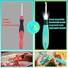 Yarniss 18 Size Counting Crochet Hooks with Light, Digital Counter Crochet Hooks Set with Case (2.0mm~14.0mm)