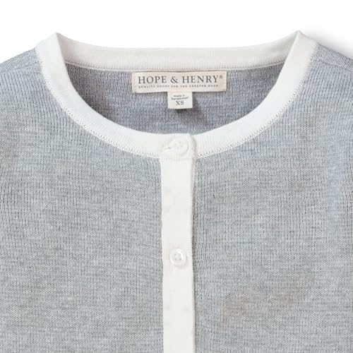 Image of Hope & Henry Girls' Long Sleeve Bow Detail Cardigan Sweater