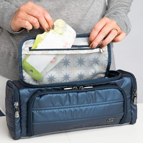 Lug Trolley Makeup Bag, Buffalo Check Red4