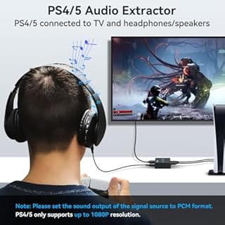 VPFET HDMI Audio Extractor 4K HDMI to Optical 3.5mm AUX Audio Adapter Splitter Converter Support HDCP Digital DTS 5.1 PCM