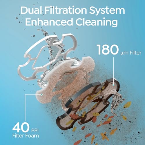 Image of [2026 New] TALOSBO S2 Robotic Pool Cleaner - Dual-Layer Filtration, 90-Min Runtime, Powerful Cordless Pool Vacuum for Above-Ground & Flat Pools, Efficient Debris Removal & Auto-Parking Design