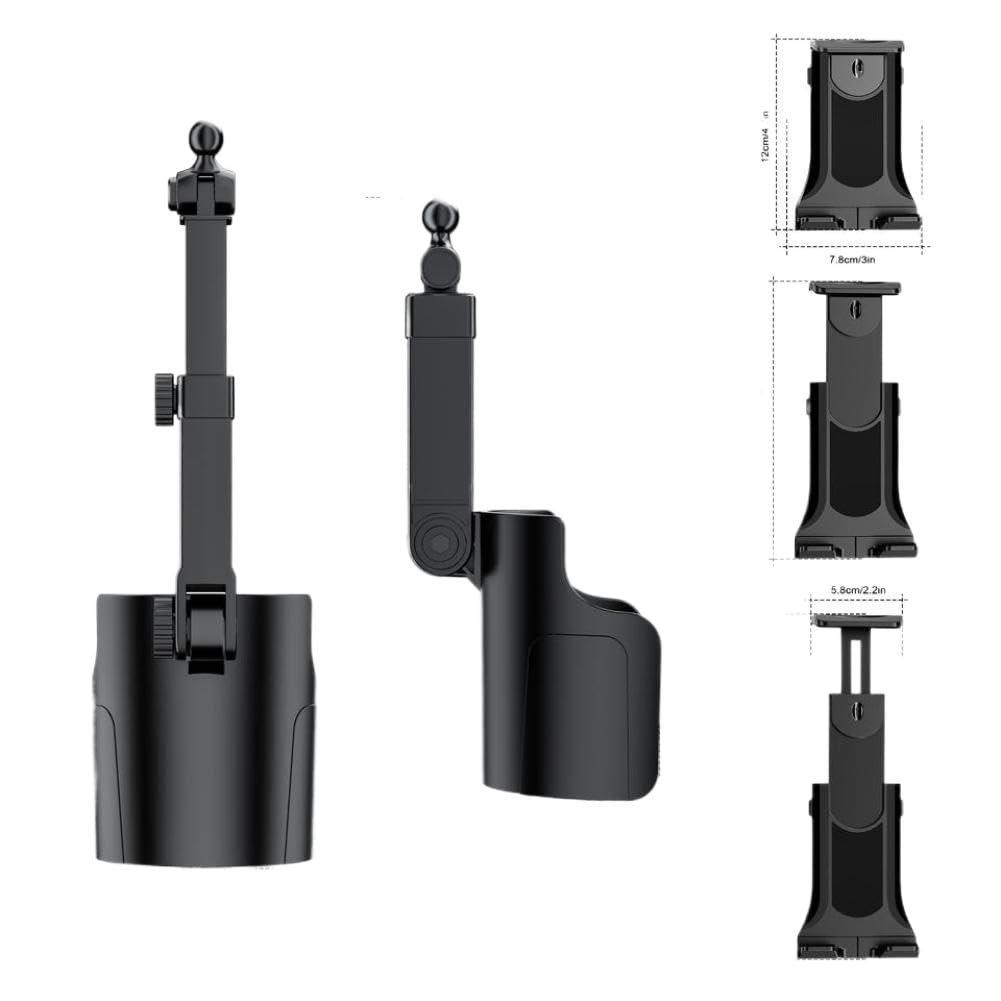 Extenseur de Support de Tablette et Tasse de Voiture, avec Support de téléphone Portable, Rotation à 360 degrés, Accessoires d'intérieur Automobile pour diverses tablettes