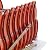 12 Steps Attic Ladder Wall Mounted Pull Down Loft Steps Folding Stairs Al-Mg Alloy Telescopic Loft Ladder with Armrests for Basements Home, 10.17ft Height (Orange White)
