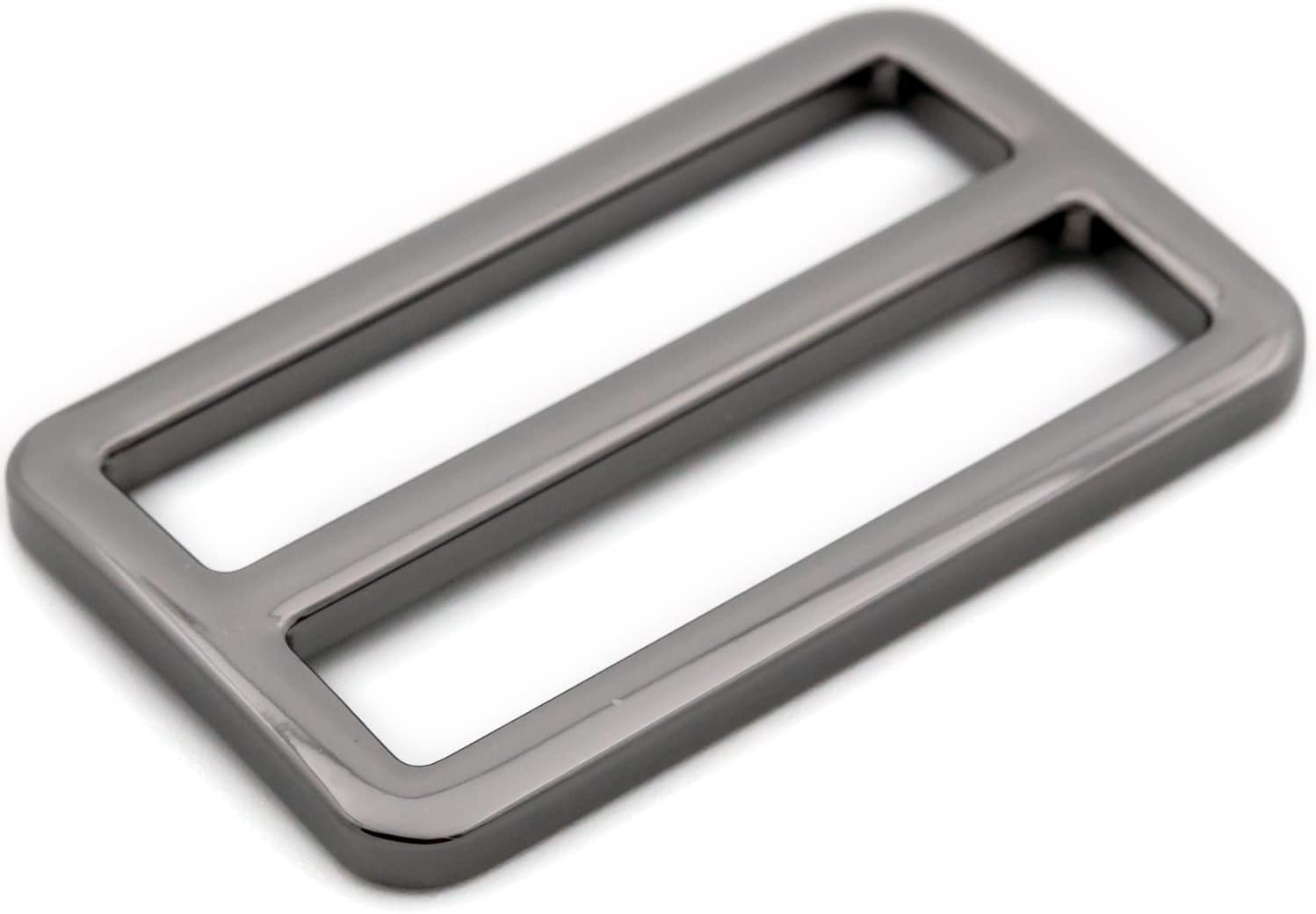 Loosco Flat Metal Adjuster Belt Sliders, 10 PCS Buckle Triglide for Strap Keeper Leathercraft Bag Belt Adjuster