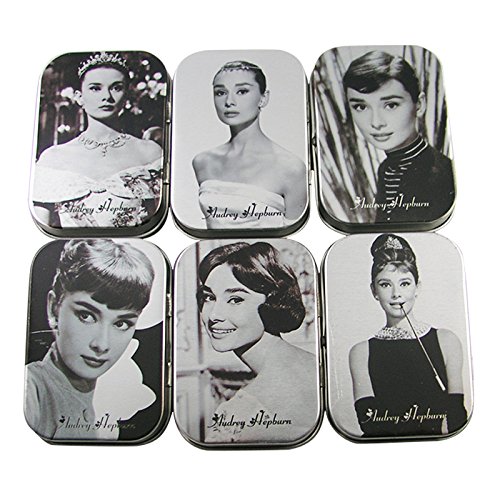 Metal Audrey Hepburn Memento Mini Storage Tin