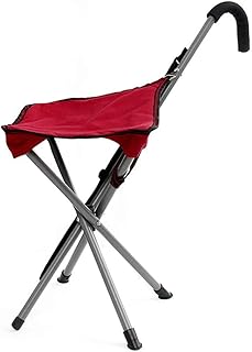 YYZZ Silla Plegable de bastón Bastón portátil con Taburete Tija de sillín Plegable fácil Trípode Camping Senderismo Silla de heces de Camping Herramienta al Aire Libre Silla Plegable