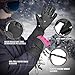 MCTi Ski Gloves,Winter Waterproof Snowboard Snow 3M Thinsulate Warm Touchscreen Cold Weather Women Gloves Wrist Leashes Rose Red Small