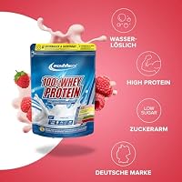 IronMaxx 100% Whey Protein Pulver - Himbeer 500g Beutel | zuckerreduziertes, wasserlösliches Eiweißpulver aus Molkenprotein | viele verschiedene Geschmacksrichtungen – Ansicht 2