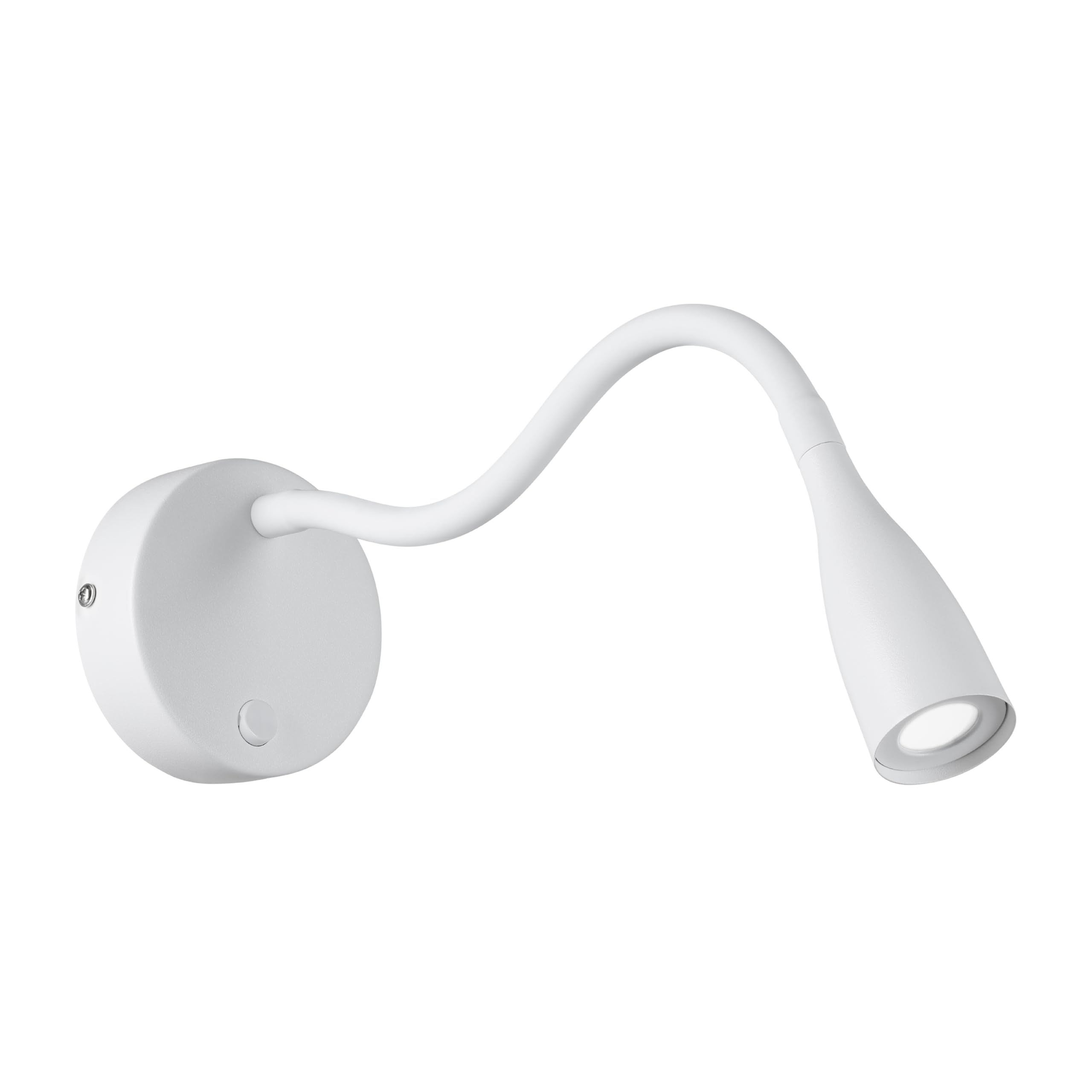 EGLO LED Wandlampe Olivandino, Schwanenhals Leselampe zur Wandmontage, Bettlampe Wand mit Schalter, Wandleuchte Schlafzimmer, Metall und Kunststoff in Weiß, warmweiß