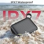 Monster S360 Portable Bluetooth Speaker, IPX7 Waterproof, Bluetooth 6.0, 20H Playtime, Powerful Stereo Sound, Support TF Card, Clear Hands-Free Calling Speaker for Home, Outdoors and Travel, Black
