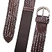 Lucky Brand Women's Leather Bold Fashion Statement Belts, Wide Braid-Brown, Large/X-Large