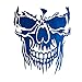 Inovey 23 x 29,5 cm Skull Hood Pegatinas de coche Calcomanías de vinilo Auto Body Window Door Universal - Azul