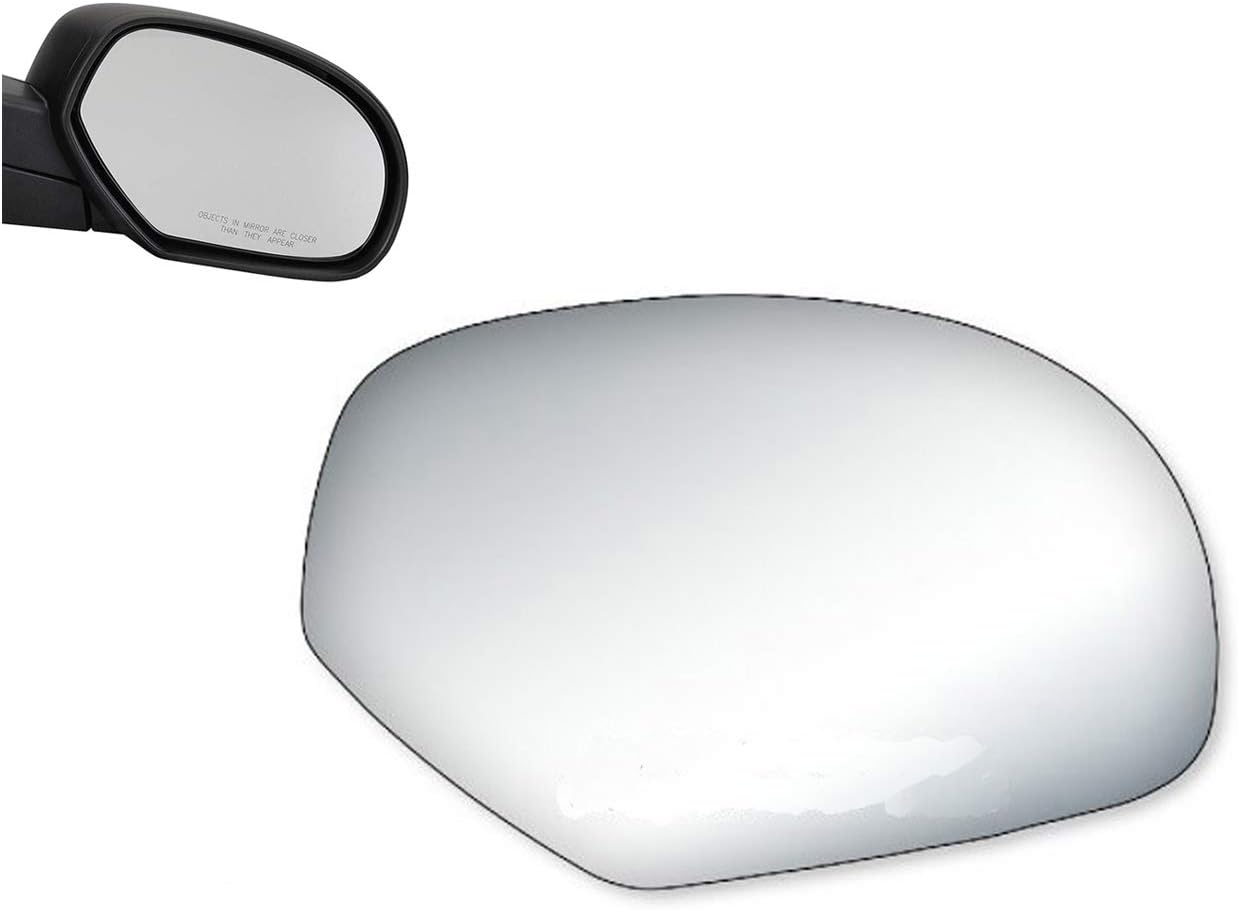 Adanz Side Mirror Replacement Glass fit for Chevry Avalanche Silverado GMC Sierra 1500 2500 3500 Suburban Tahoe Yukon Escalade Non heated Convex Passenger Right Side RH, Including Adhesive Pads