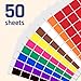 1200 Pieces, 1 inch - Colored Square Shape Stickers Labels - 10 Colors