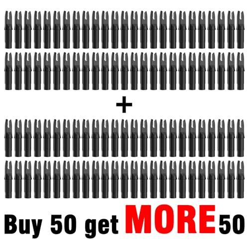 image for sanlida Archery 100 Packs Arrow Nock ID 6.2mm/.244