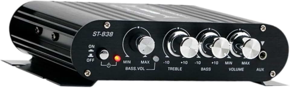 12V 80W * 2 Mini Amplificador Heavy Duty Profissional 2.1 Canais Mini Amplificador de Som de Potência para Alto-falantes de Computador, Preto