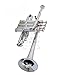 Bb Piccolo Trumpet 4 Valve Brass Made | Bb Pitch Piccolo Trumpet SIlver Nickel Color Finish Ideal for Students, Beginners | with Free Hard Case, Mouthpiece, Gloves & Cleaning Cloth