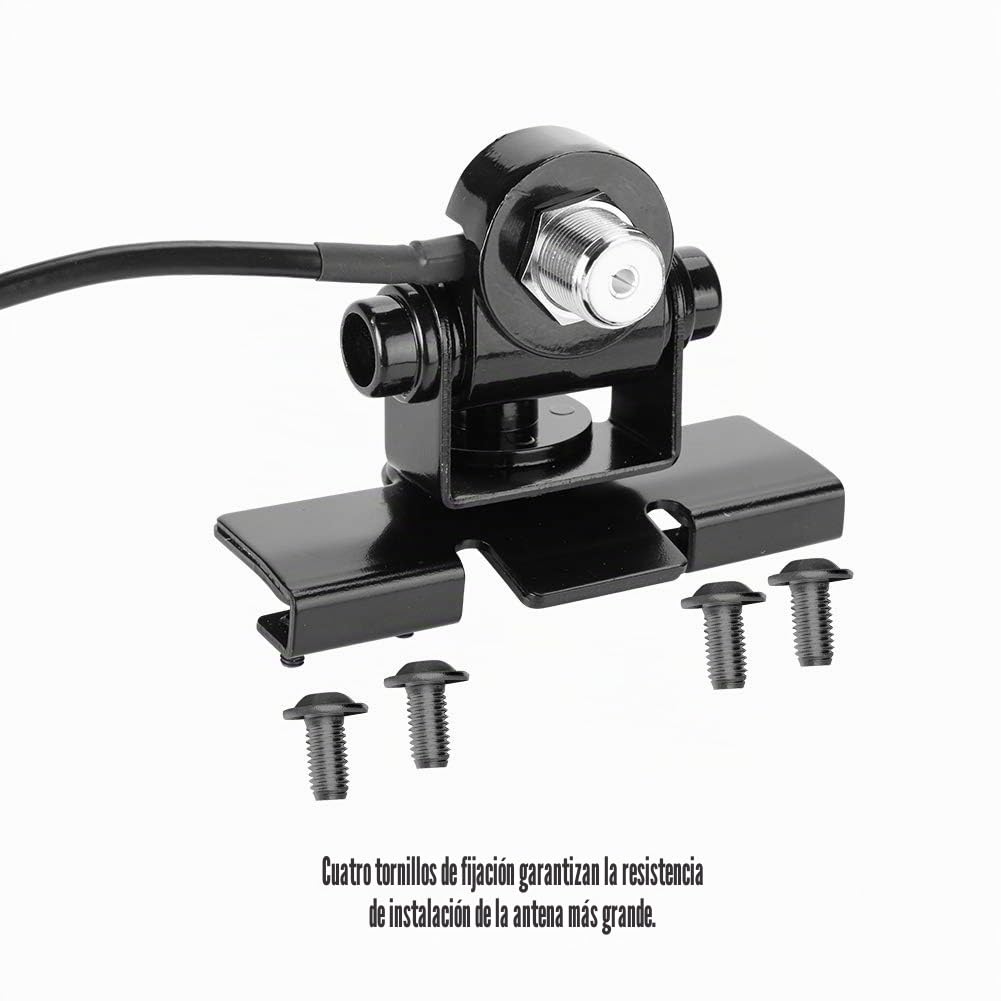 Soporte Antena Emisora, 360 Grados Ajustable CB Antena De Montaje para La Tapa del Maletero Clip De Montaje De Radio Móvil del Coche Hatchback Puerta De Montaje De La Tapa del Coche