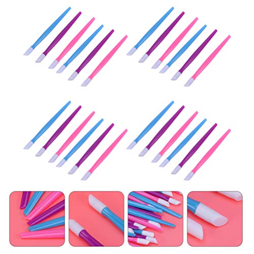 Lurrose Punho Plástico Empurrador Da Cutícula Do Prego Cleaner Manicure Ferramentas Unha Polonês Rem