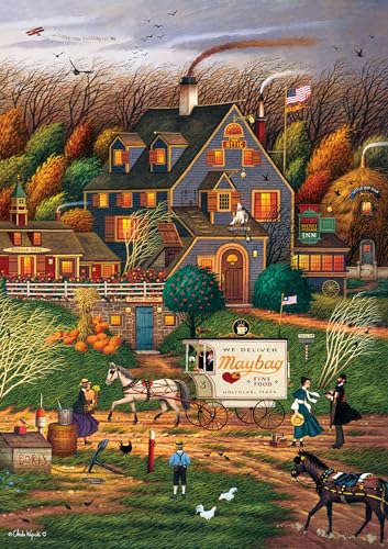 Buffalo Games - Charles Wysocki - Secret Passage Inn - 300 Piece Jigsaw Puzzle for Adults -Challenging Puzzle Perfect for Game Nights - Finished Size is 21.25 x 15.00