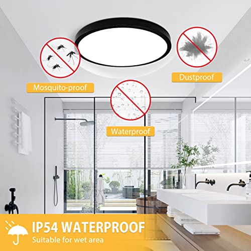 Kiwivic 24 Inch Led Flush Mount Ceiling Light Fixture, 56W Dimmable Led Round Flat Panel Light, 5600Lm, Thin Close To Ceiling Lights For Bedroom, Kitchen, Living Room #TOP4