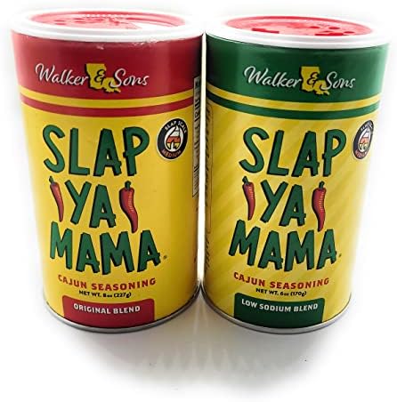 Slap Ya Mama - Low Sodium Cajun Seasoning 6oz can and original cajun seasoning 8 oz can, variety pack