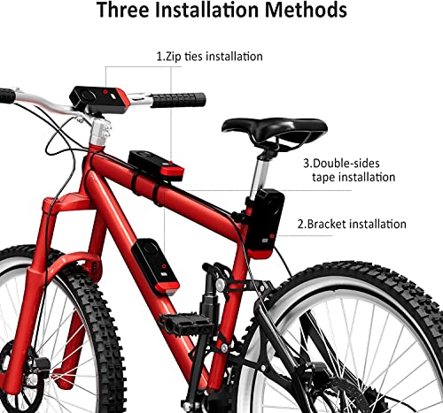 Upgrade 120db Anti Theft Alarm for Bike Motorcycle Ebikes Electric Scooter Bicycle: Car Motion Sensor Alarms with Control Remote Auto Anti Theft Device Security System Accessories