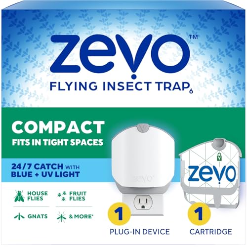 Zevo Compact Flying Insect Indoor Fly Trap: Easy, Mess-Free Solution