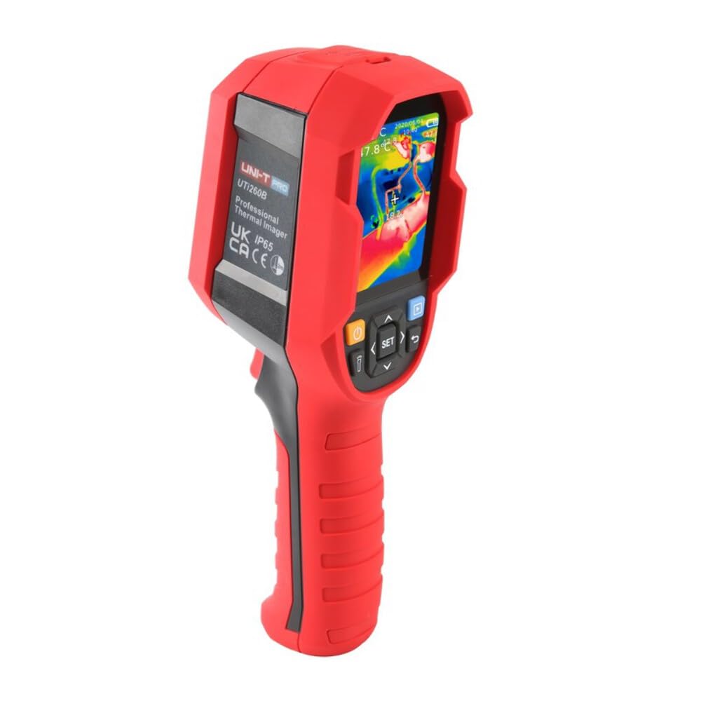 UNI-T UTi260B Appareil photo thermique 49152 pixels 256 x 192 IR Résolution portable infrarouge IP65 2 mètres Drop Durability Rechargeable