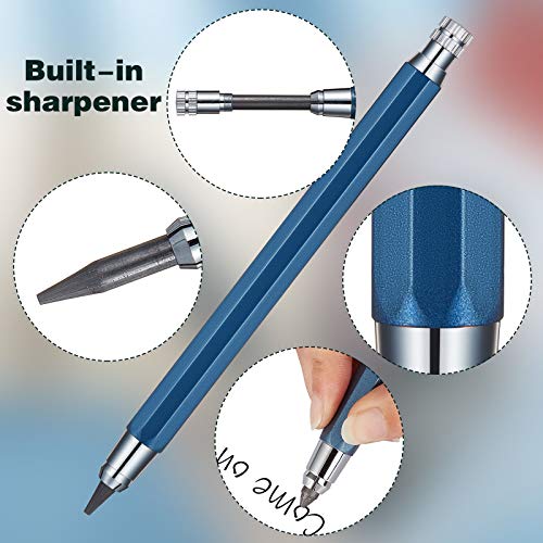 Image of 3 Pcs 5.6 mm Lead Holder Mechanical Pencils Sketch up Automatic Clutch Graphite Pencil with Built-in Sharpener Lead Pencil For Construction, Draft Drawing, Crafting, Art Sketching(Pink, Green, Blue)