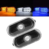 Drehen Sie das Signal Licht, Signal-Lampe, 2pcs ABS Marker seitlich des Autos Drehen Sie das Signal Signal mit der Abdeckung der schwarzen Lampe für Bora/Golf 4 / Mk4