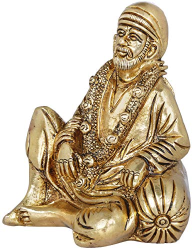 Statue Sai Baba laiton protection et paix intérieure