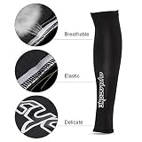 Keenso rękawice kompresyjne, oddychające z ochroną UV, sportowe na łydki, dla unisex, do biegania, jazdy na rowerze, fitness, outdoor, wędkarstwa, jazdy konnej