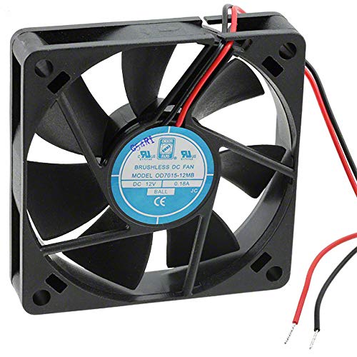 Ventola assiale, 70 x 15 mm, 12 V DC.